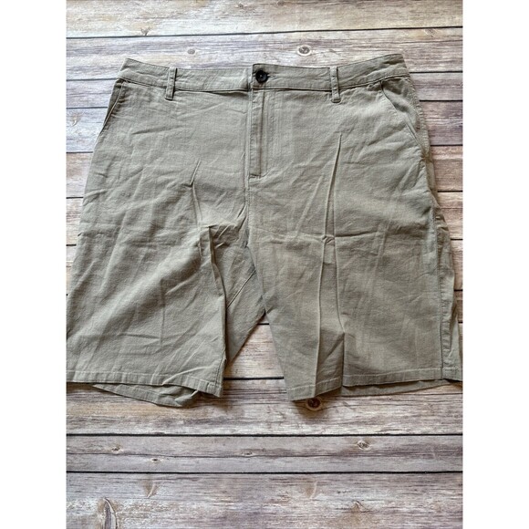 $139 Paige Thompson Slim Fit Linen Blend Shorts In Coastal Beige 34 Mens